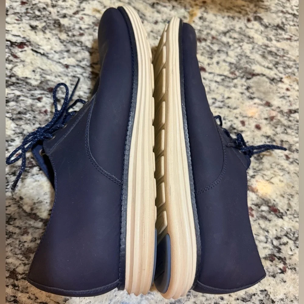 Cole Haan Original Grand Plain Toe Oxford Blazer Blue Leather 11M